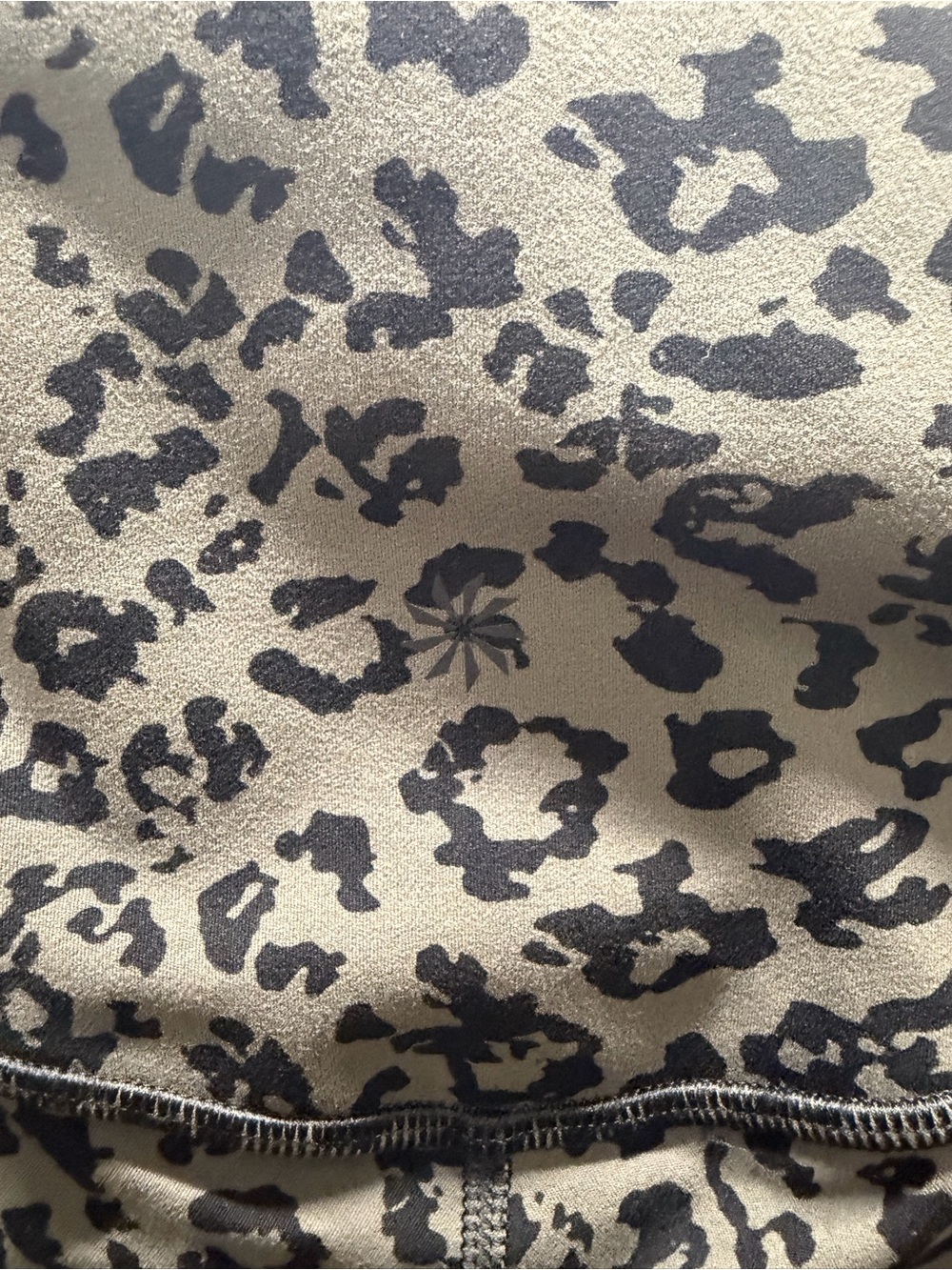 Athleta Salutation ll Capri Leopard Print Leggings - Black/Gray Size-Small - Picture 2 of 7